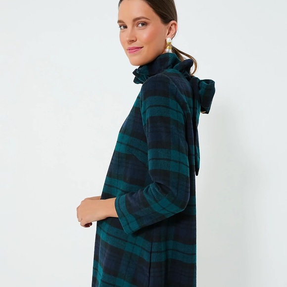 NWT Tuckernuck Daphne Dress in Blackwatch Plaid Size XL - Picture 6 of 11